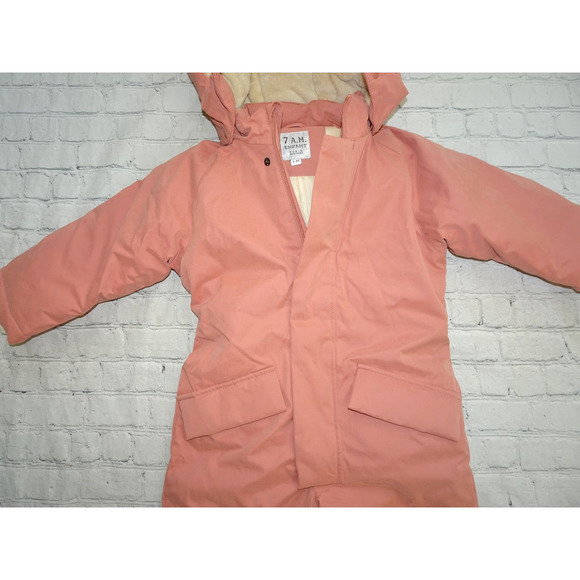 7AM Enfant Baby Snowsuit Coat - Printed Baby Zipper Snowsuits, Rose Dawn, 3T-4T - Picture 3 of 9